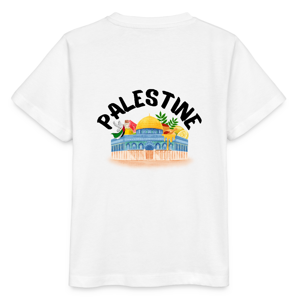 T-shirt bio Enfant - PALESTINE - blanc