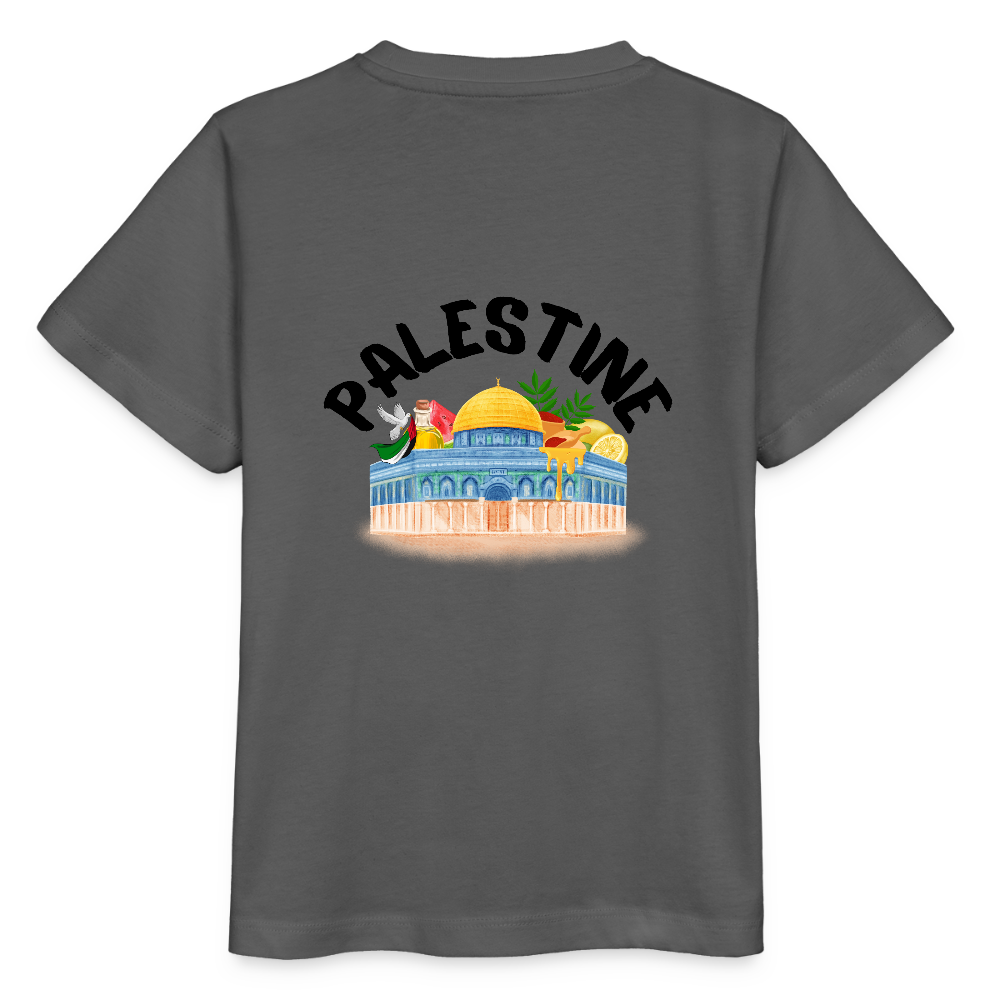 T-shirt bio Enfant - PALESTINE - charbon