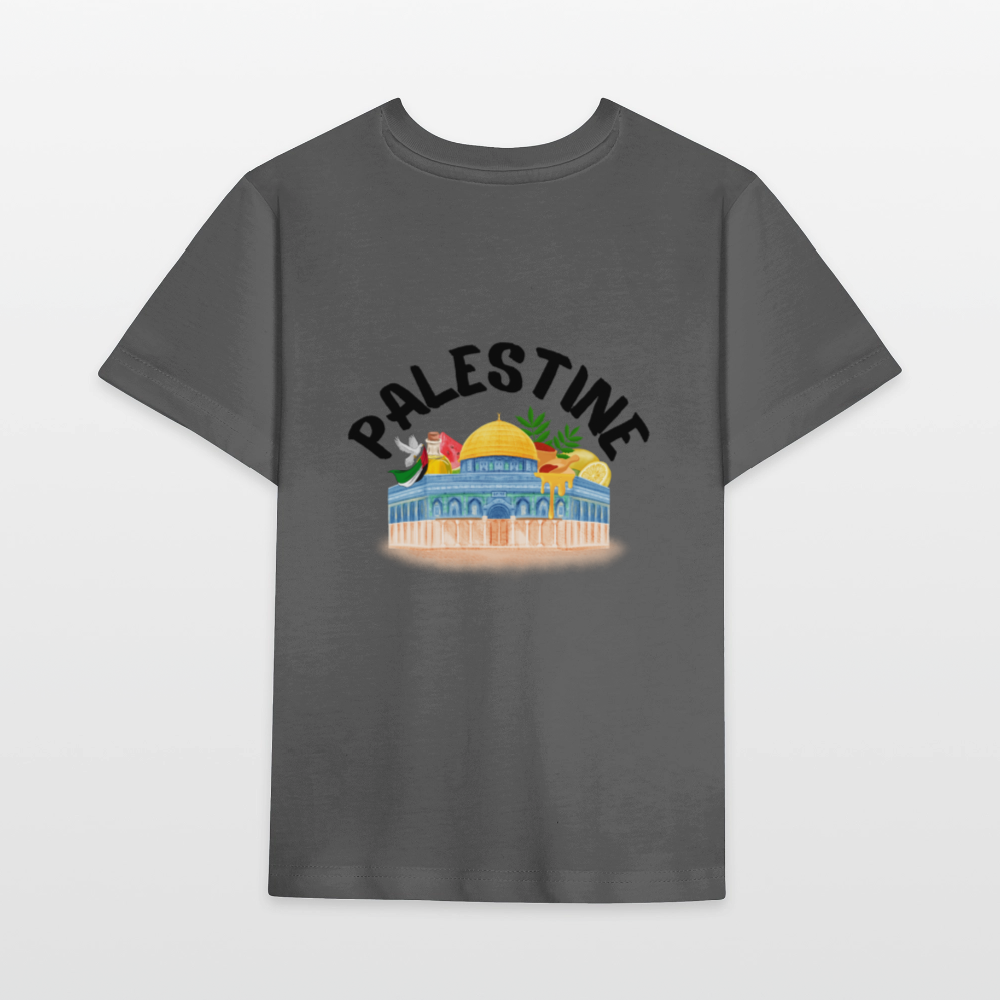 T-shirt bio Enfant - PALESTINE - charbon