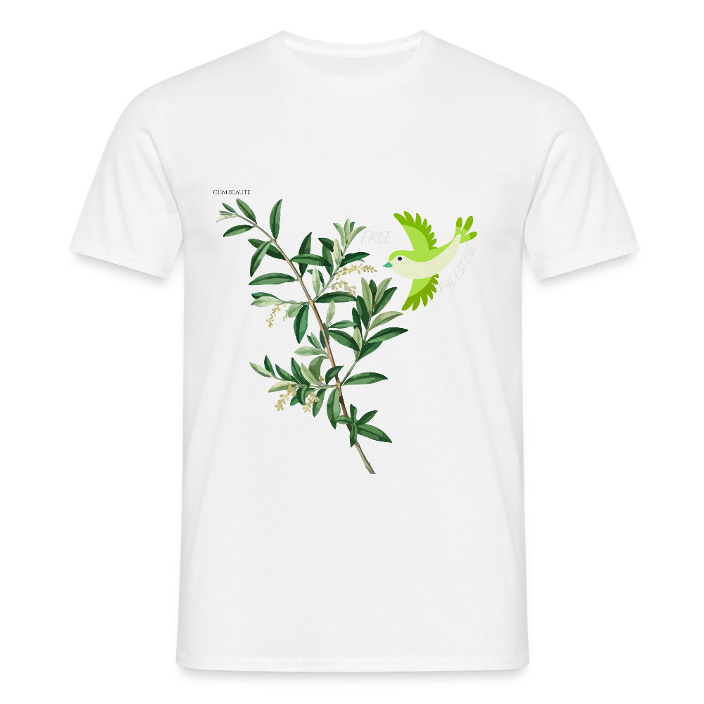 T-shirt Homme - Oiseau - blanc