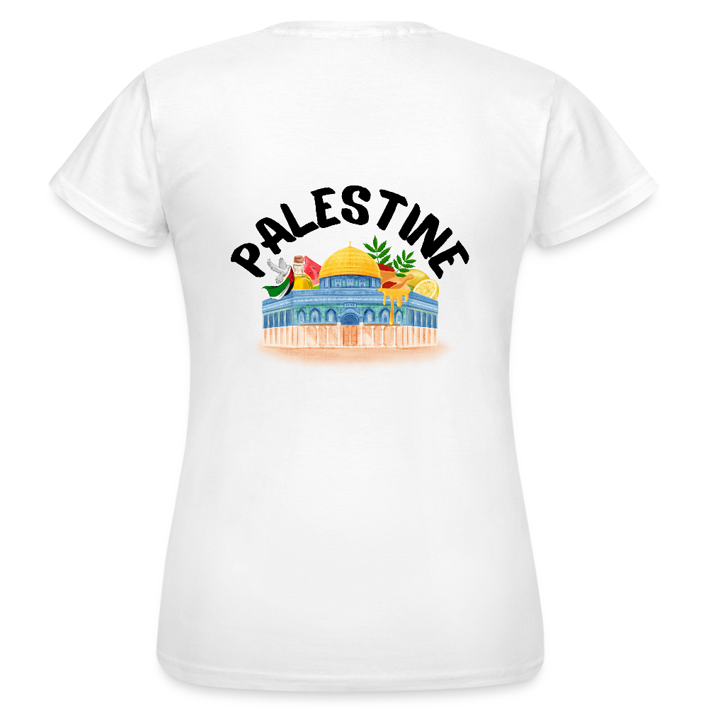 T-shirt Femme - PALESTINE - blanc