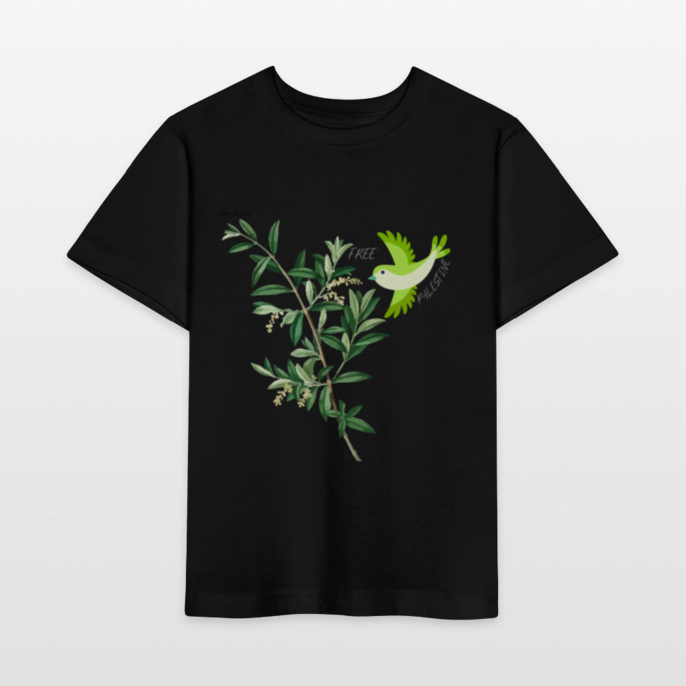 T-shirt bio Enfant - Oiseau - noir