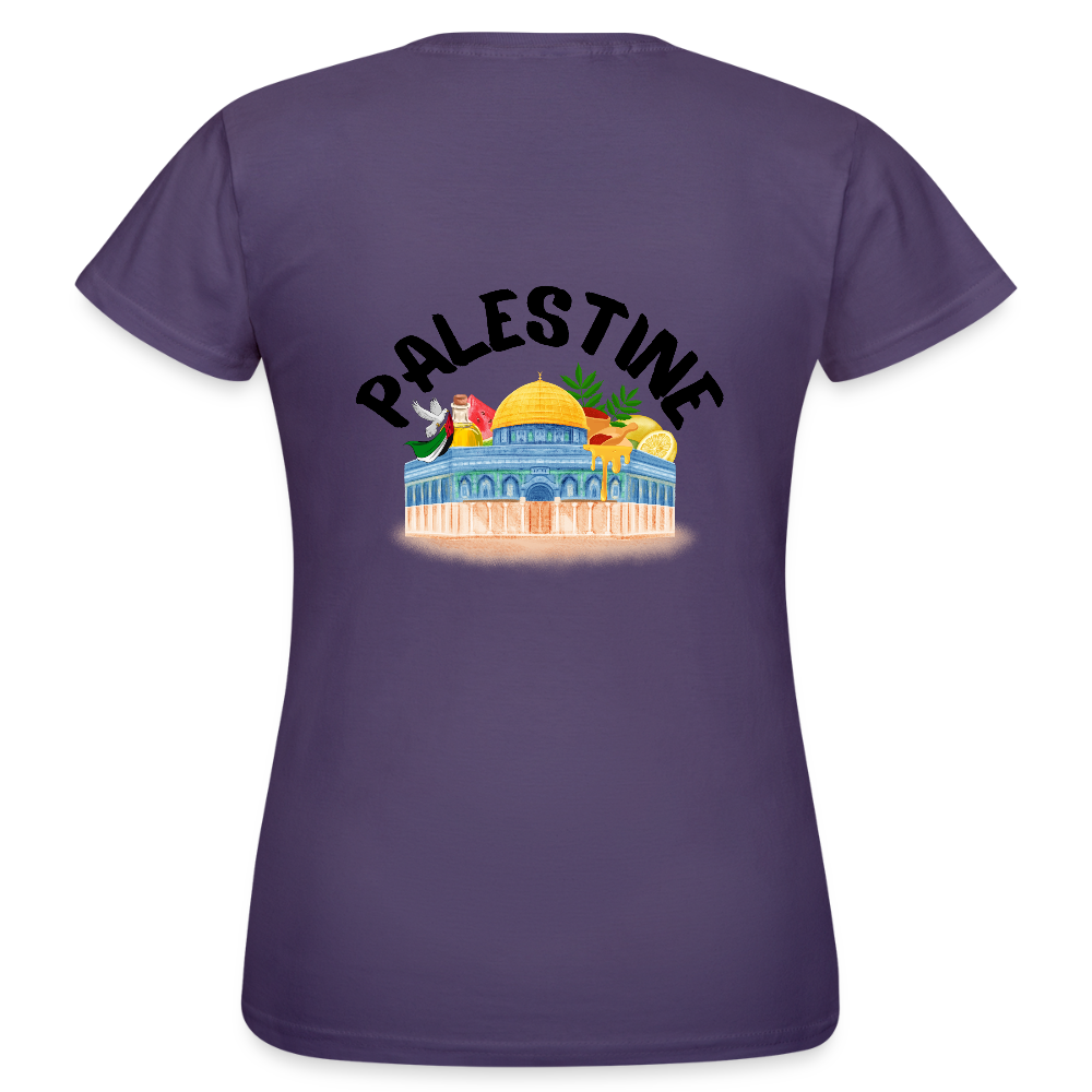 T-shirt Femme - PALESTINE - violet foncé