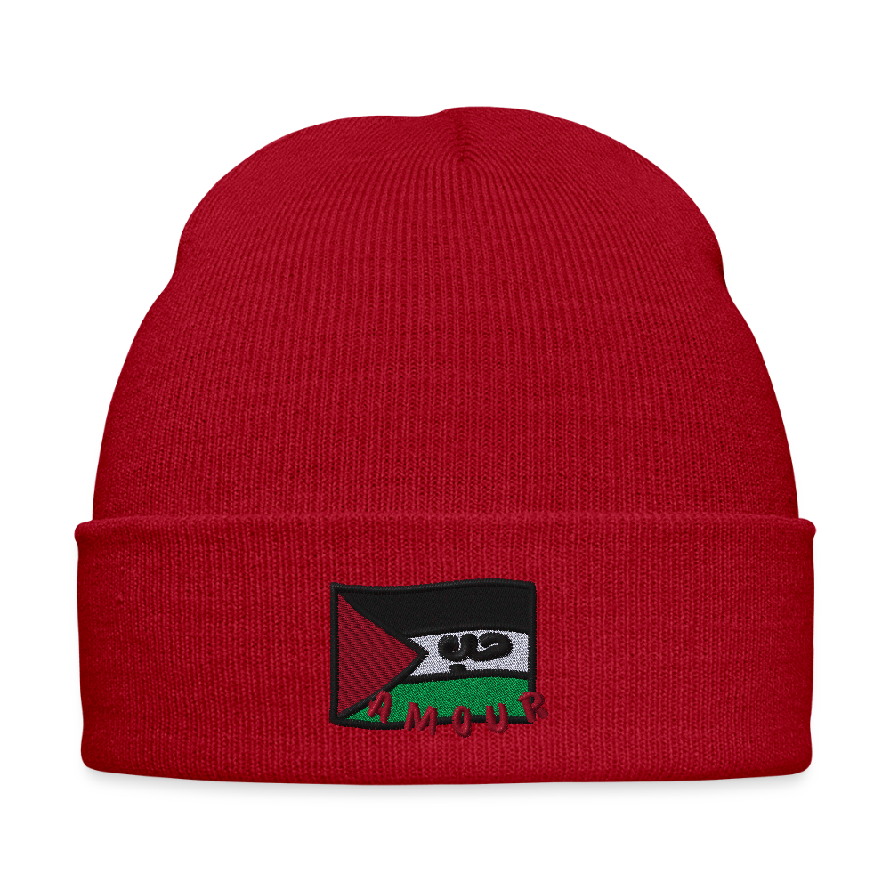 Bonnet - Amour (brodée) - rouge classique