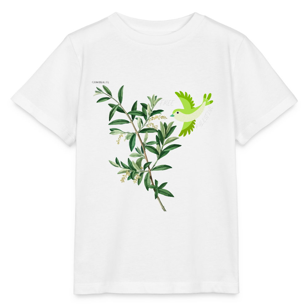 T-shirt bio Enfant - Oiseau - blanc