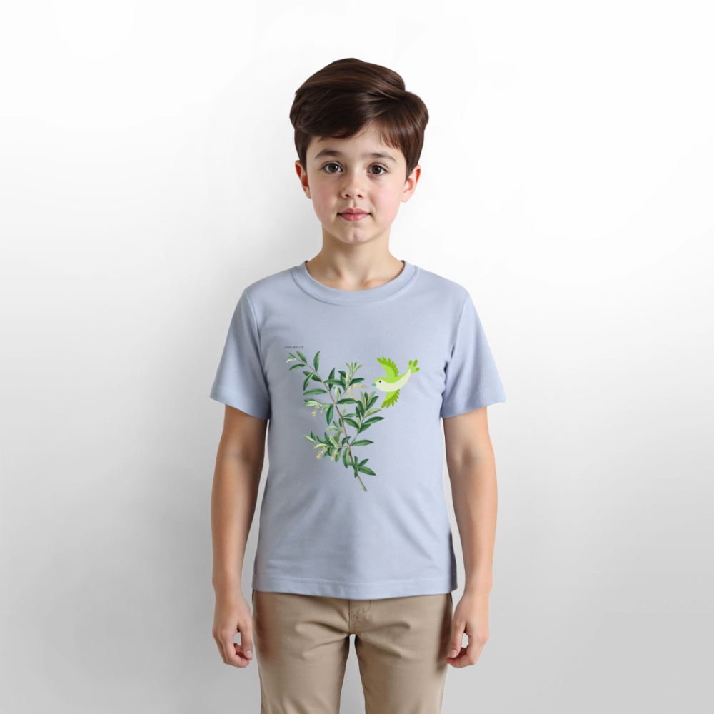 T-shirt bio Enfant - Oiseau - lavande-violet