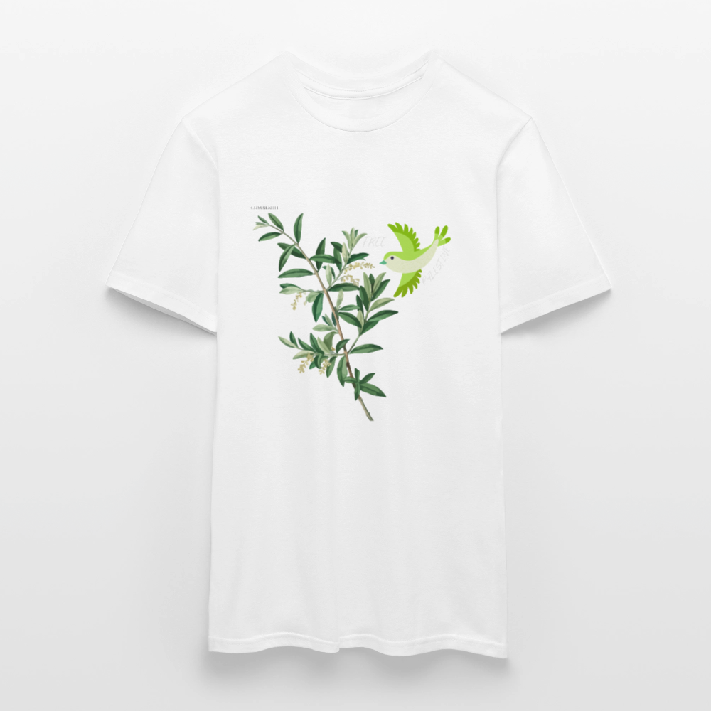T-shirt Homme - Oiseau - blanc