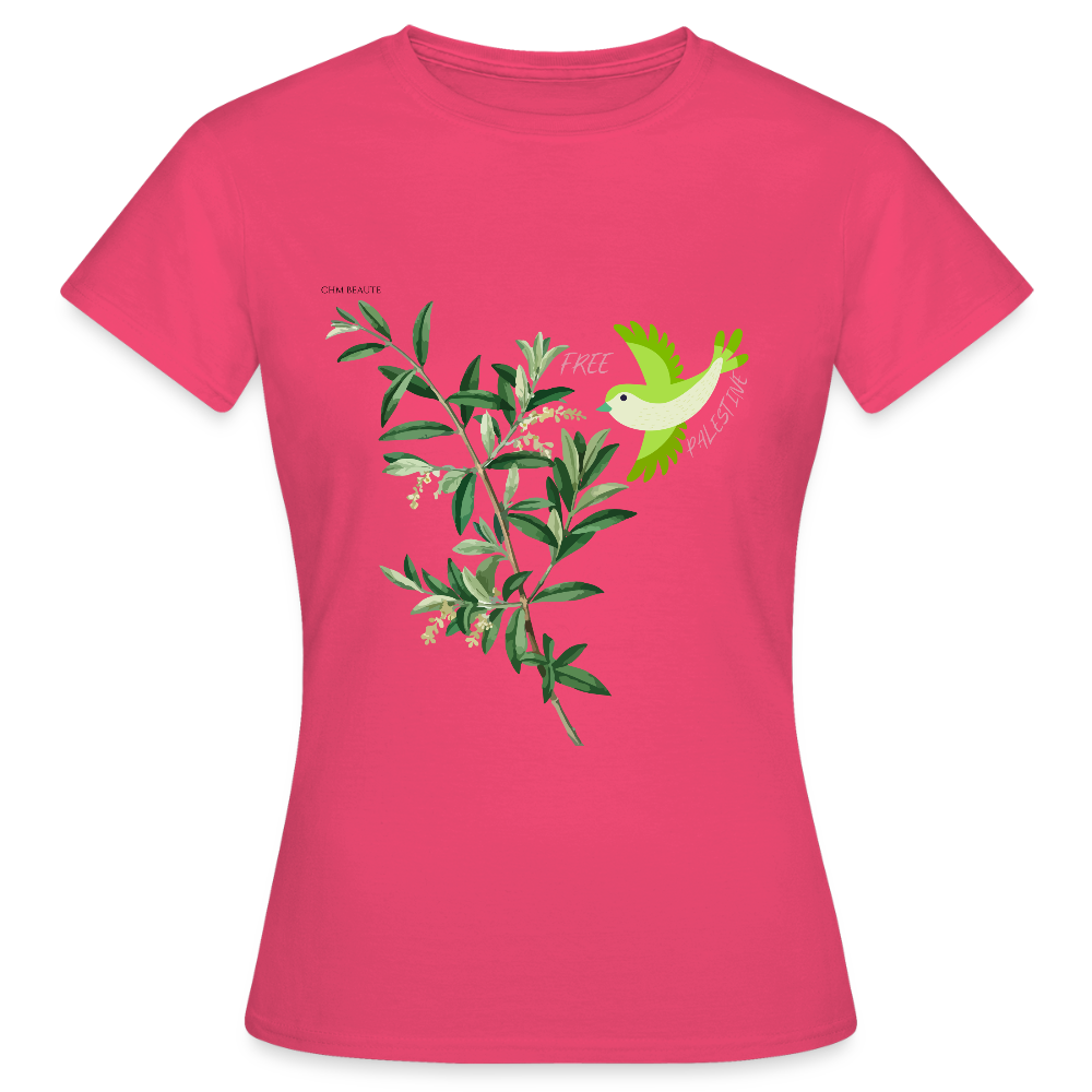 T-shirt Femme - Oiseau - rose azalée