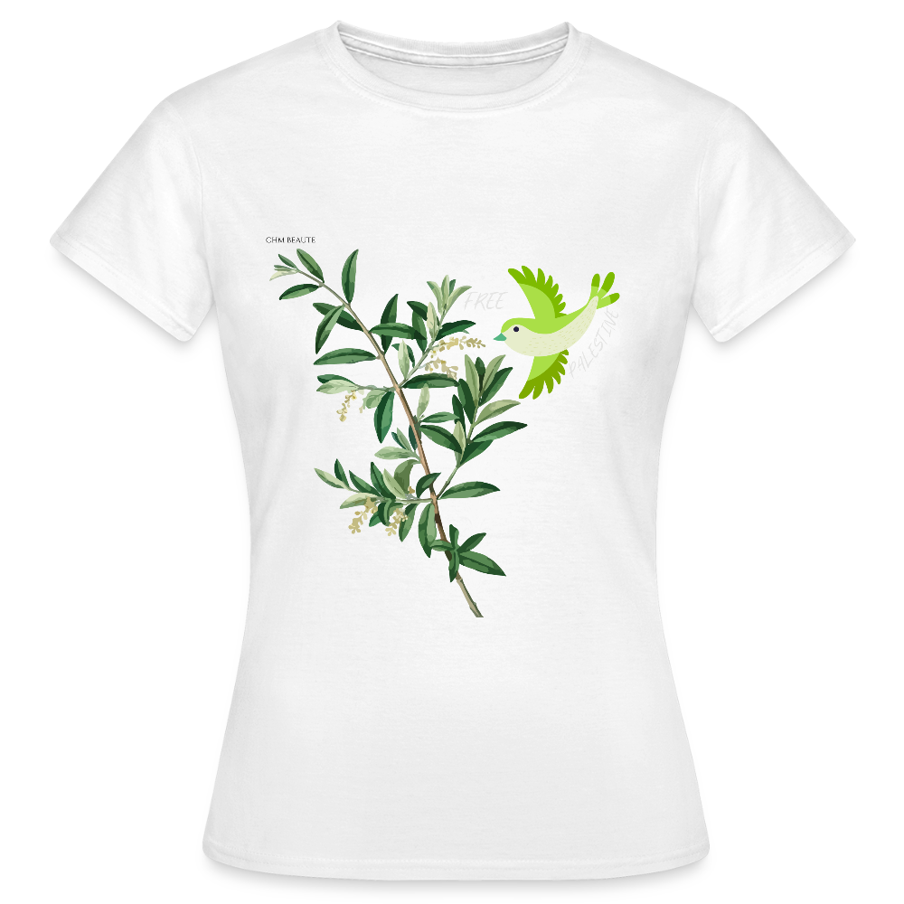 T-shirt Femme - Oiseau - blanc