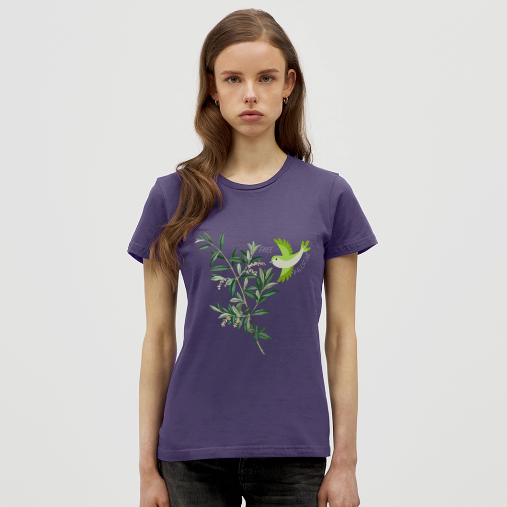 T-shirt Femme - Oiseau - violet foncé