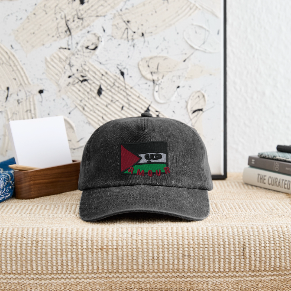 Casquette - Amour (brodée) - noir vintage