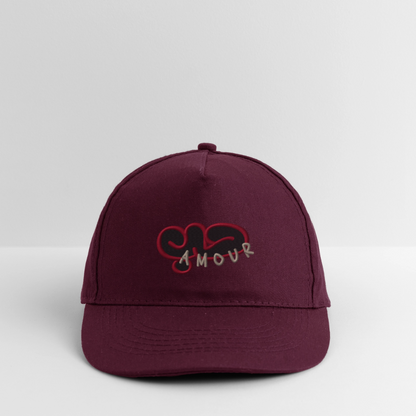 Casquette classique bio - Amour - bordeaux 