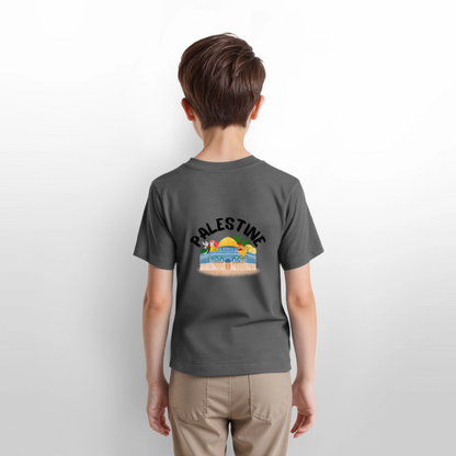 T-shirt bio Enfant - PALESTINE - charbon