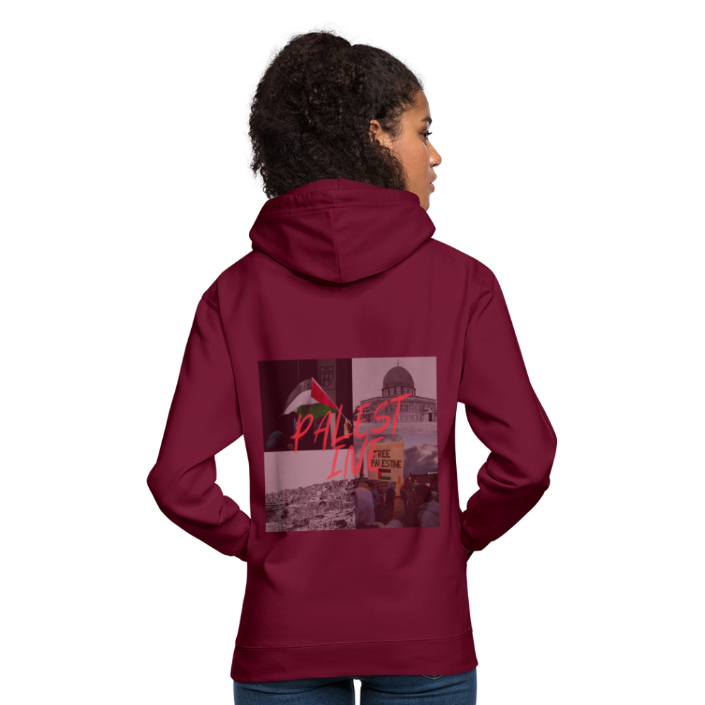 Sweat-shirt à capuche unisexe - bordeaux