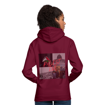 Sweat-shirt à capuche unisexe - bordeaux