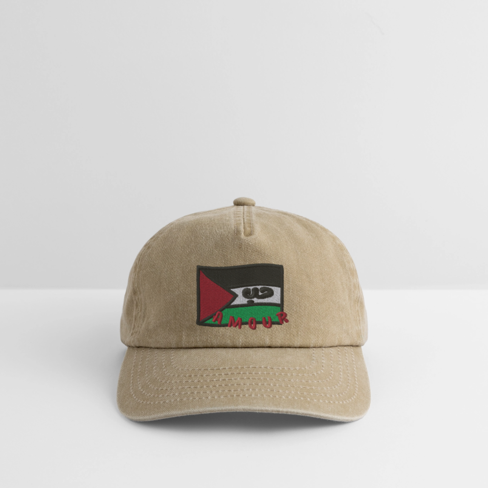 Casquette - Amour (brodée) - beige vintage