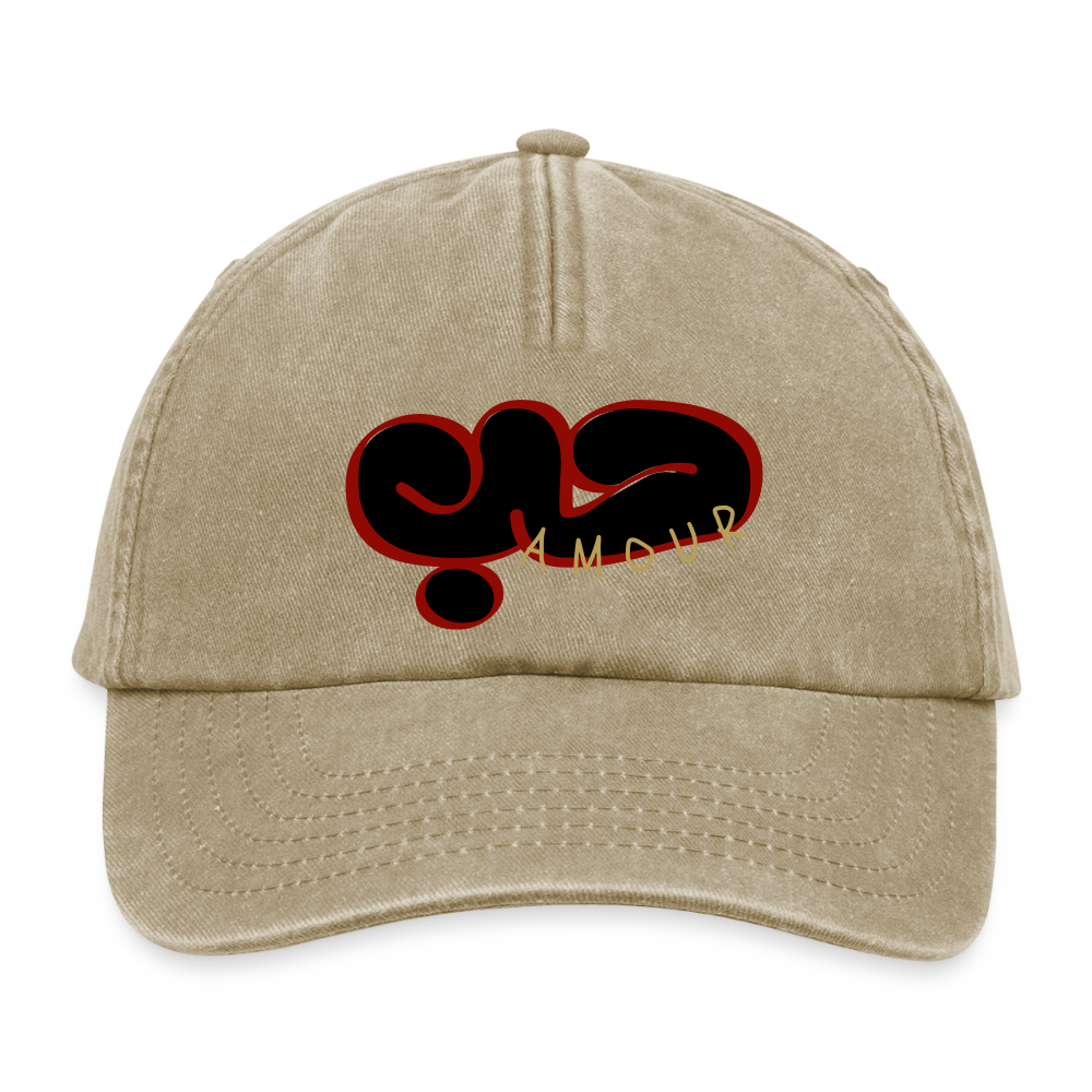 Casquette  - Amour - beige vintage
