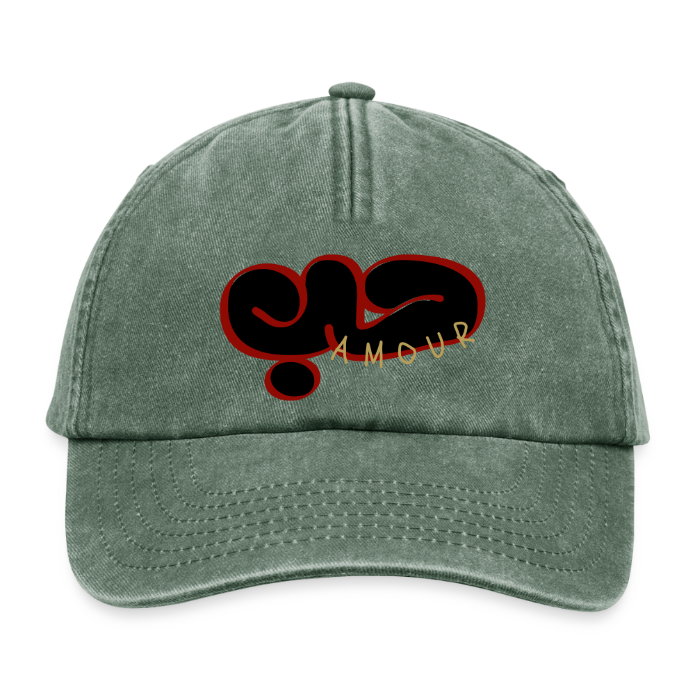 Casquette  - Amour - vert bouteille vintage 