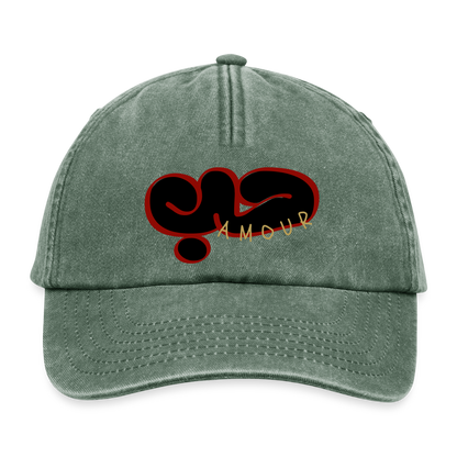 Casquette  - Amour - vert bouteille vintage 