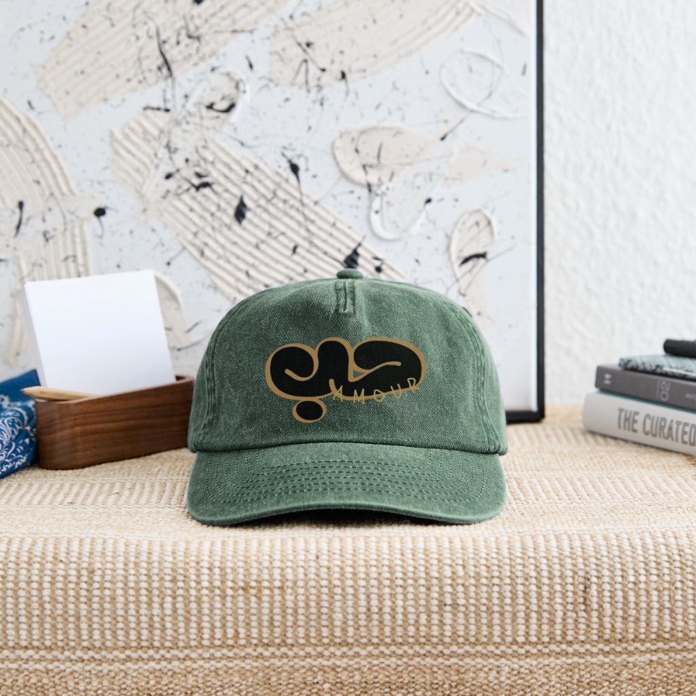 Casquette - Amour - vert bouteille vintage 