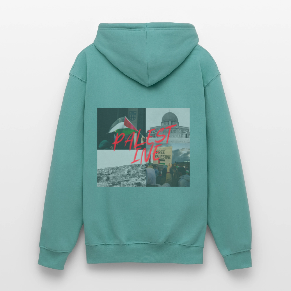 Sweat-shirt à capuche unisexe - turquoise pastel