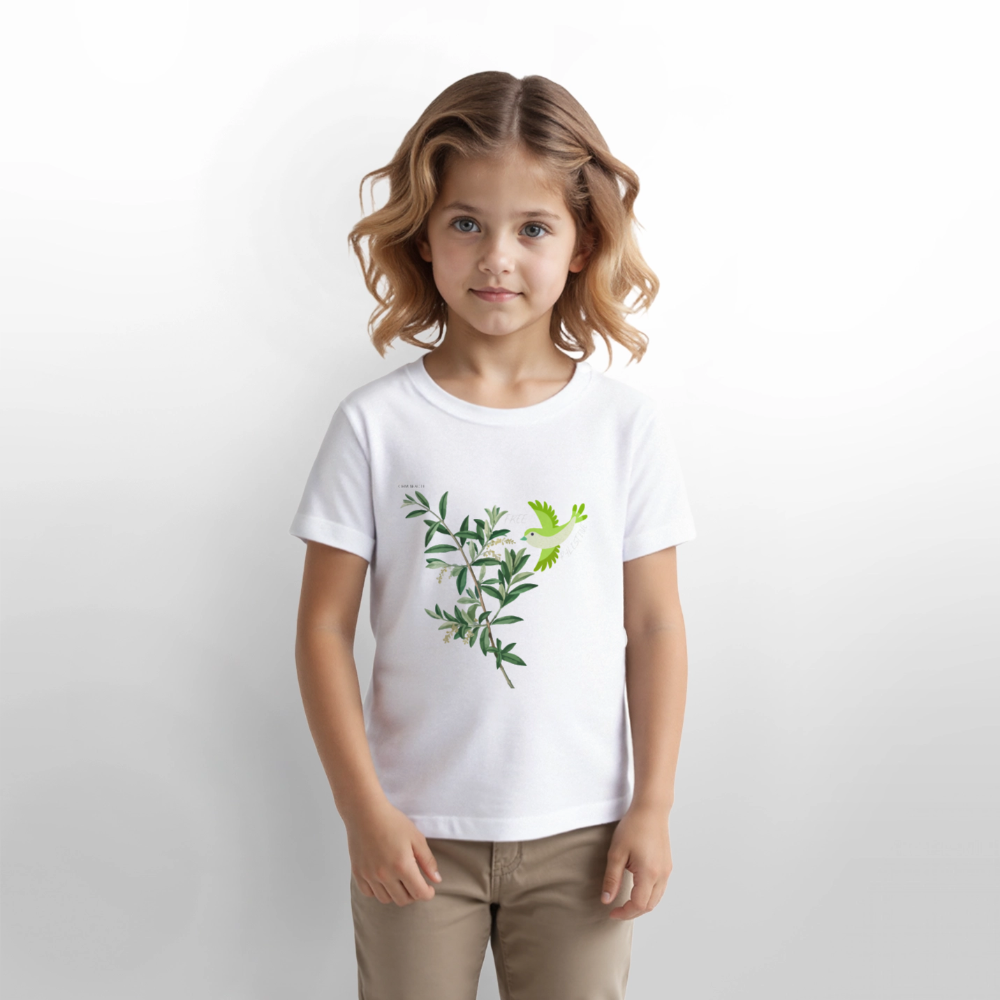 T-shirt bio Enfant - Oiseau - blanc