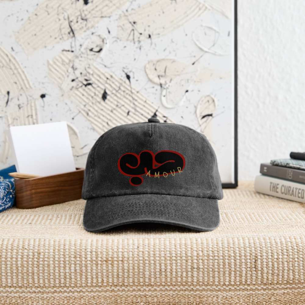 Casquette  - Amour - noir vintage