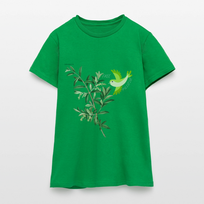 T-shirt Femme - Oiseau - vert