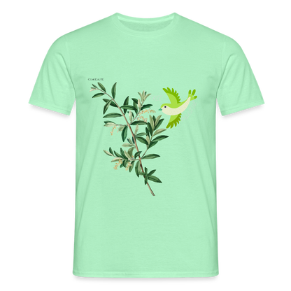 T-shirt Homme - Oiseau - vert menthe