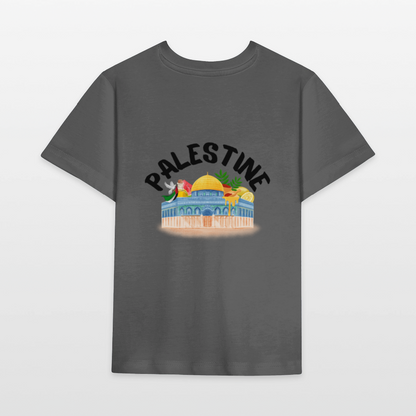 T-shirt bio Enfant - PALESTINE - charbon