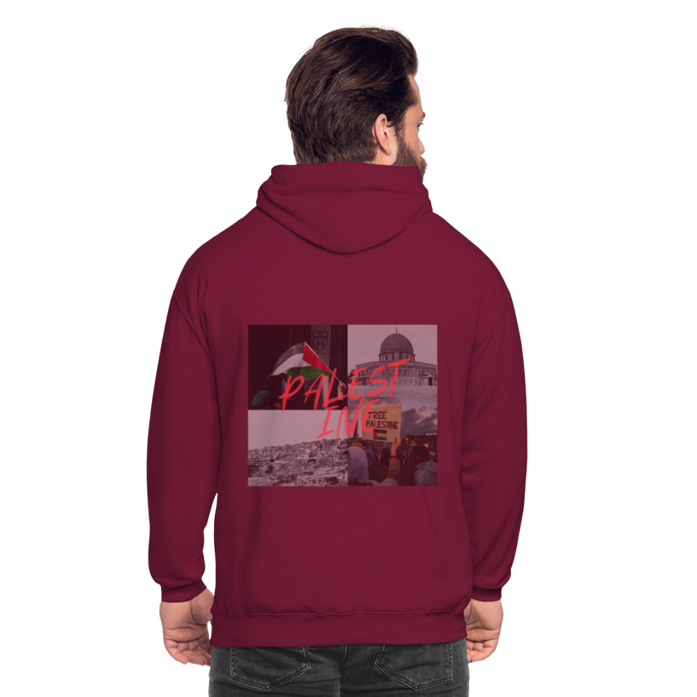 Sweat-shirt à capuche unisexe - bordeaux