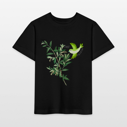 T-shirt bio Enfant - Oiseau - noir