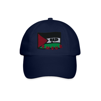 Casquette - Amour (brodée) - bleu/bleu