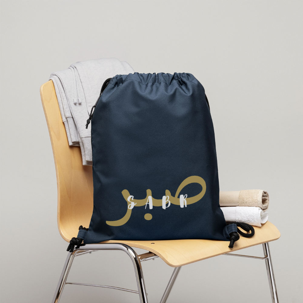 Sac à cordon en polyester recyclé- SABR - bleu marine