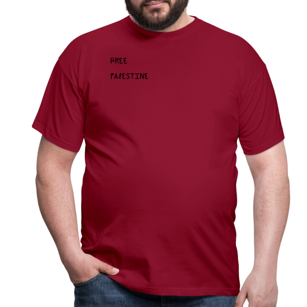T-shirt Homme - PALESTINE - rouge brique