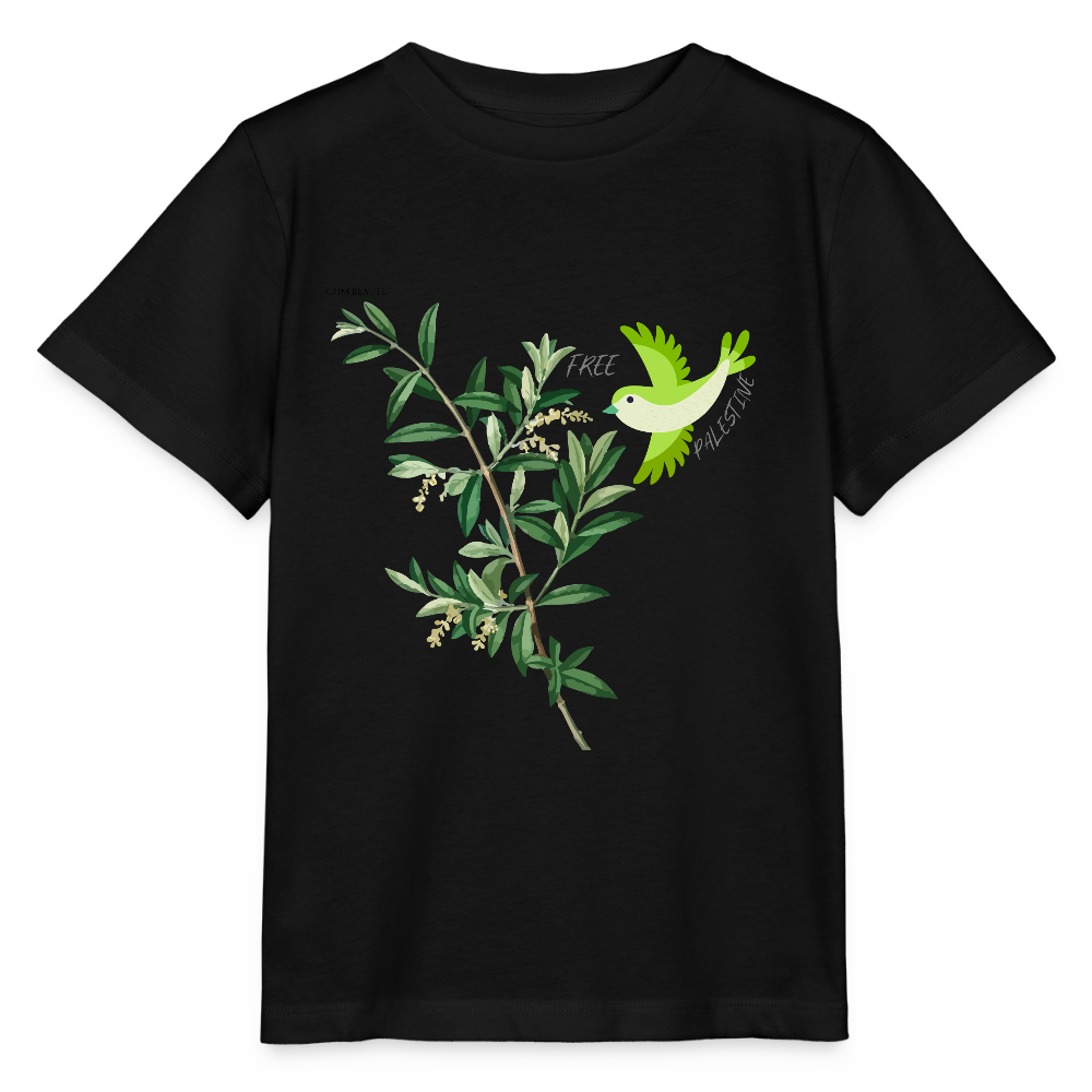 T-shirt bio Enfant - Oiseau - noir