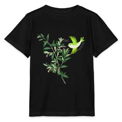 T-shirt bio Enfant - Oiseau - noir