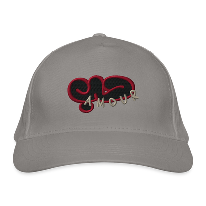 Casquette classique bio - Amour - gris clair