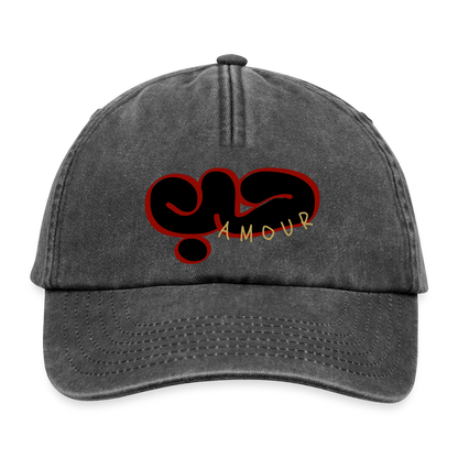 Casquette  - Amour - noir vintage