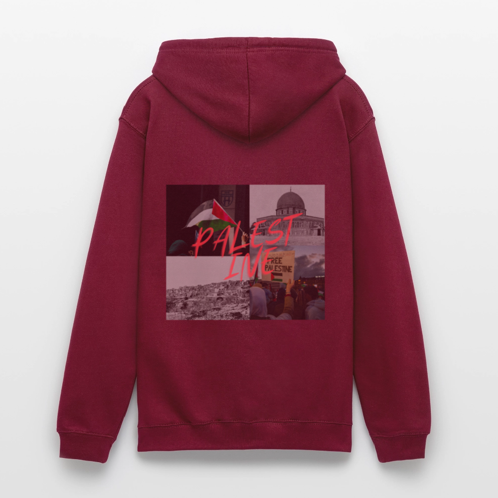 Sweat-shirt à capuche unisexe - bordeaux