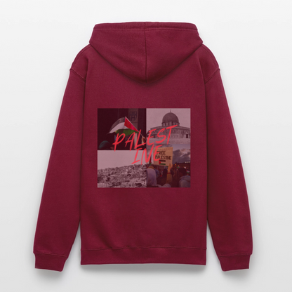 Sweat-shirt à capuche unisexe - bordeaux