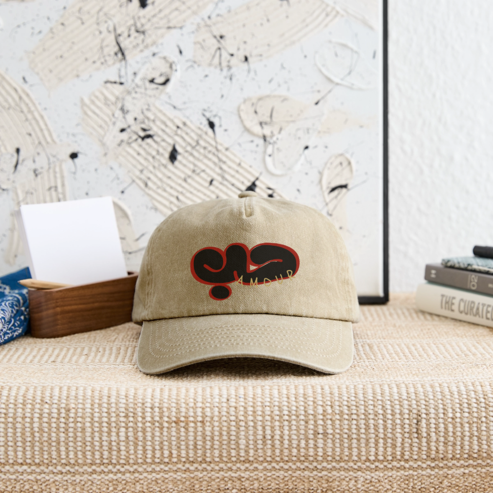 Casquette  - Amour - beige vintage