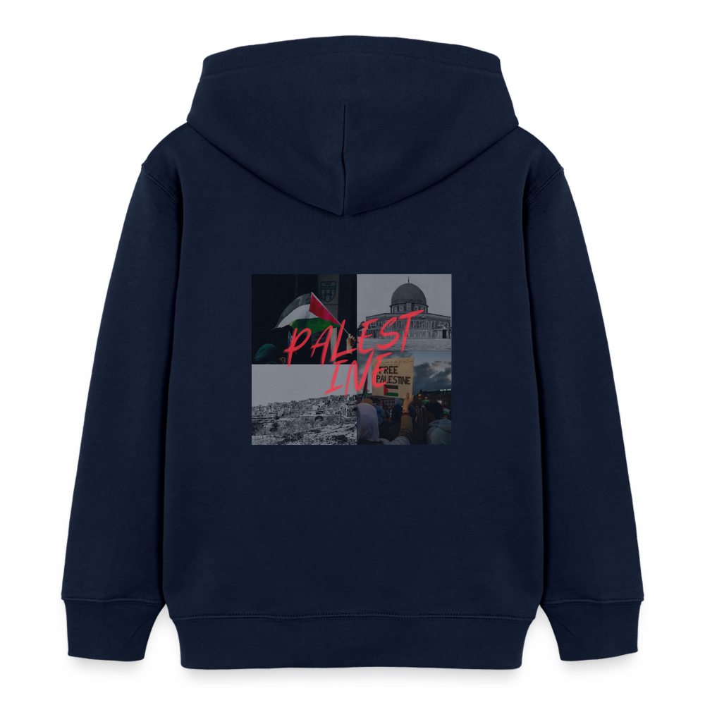 Sweat à capuche bio - bleu marine