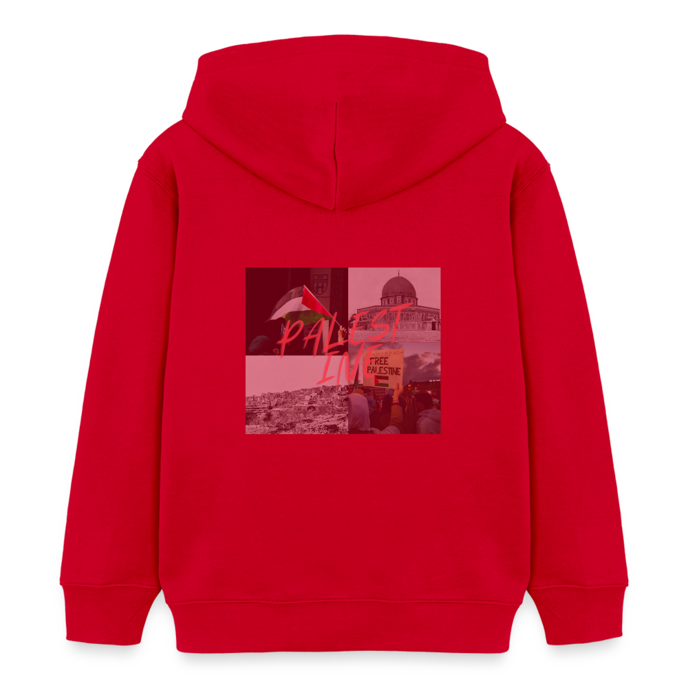 Sweat à capuche bio - rouge