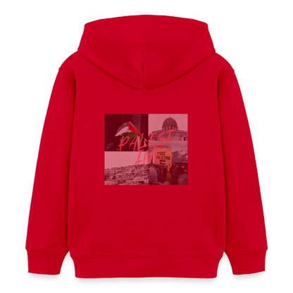Sweat à capuche bio - rouge