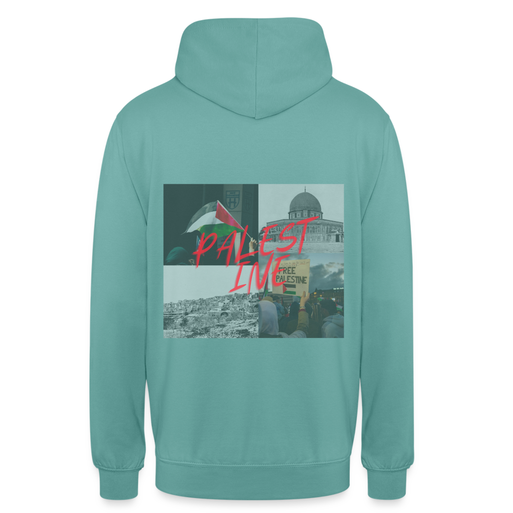 Sweat-shirt à capuche unisexe - turquoise pastel