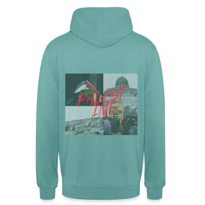 Sweat-shirt à capuche unisexe - turquoise pastel