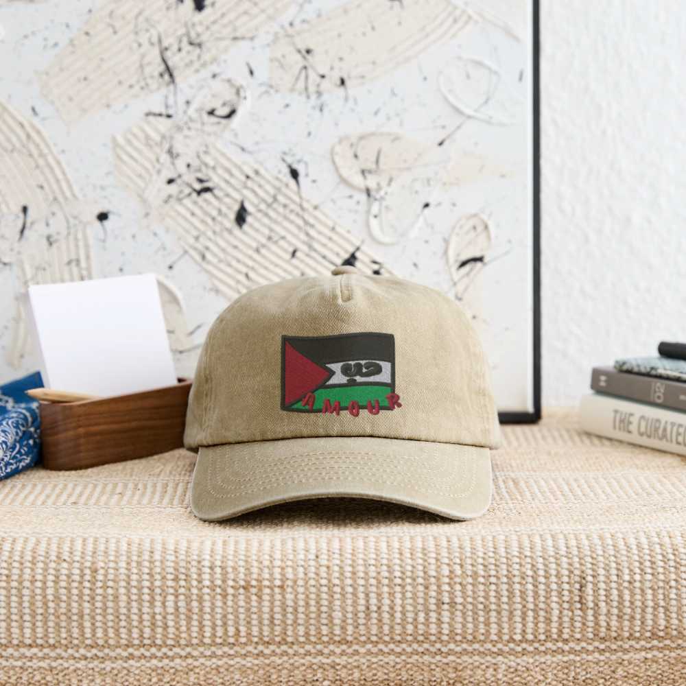 Casquette - Amour (brodée) - beige vintage