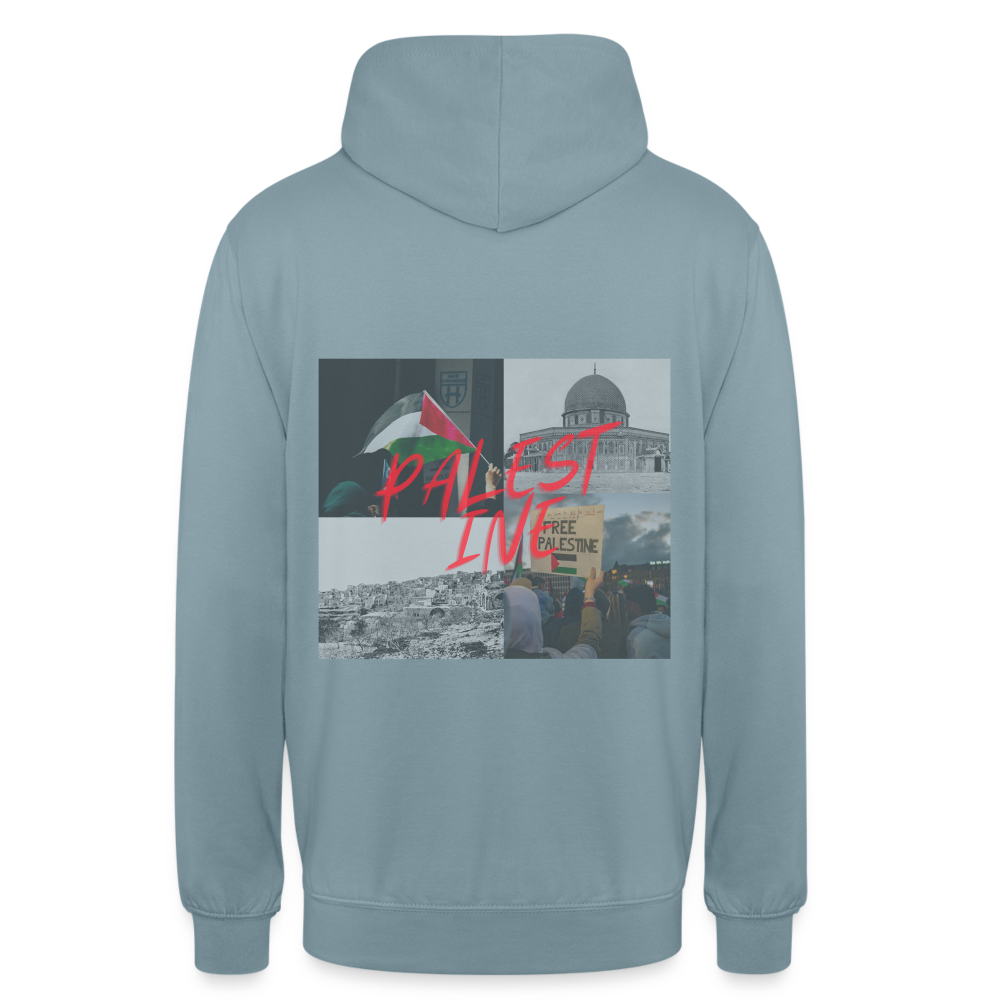 Sweat-shirt à capuche unisexe - bleu fumée