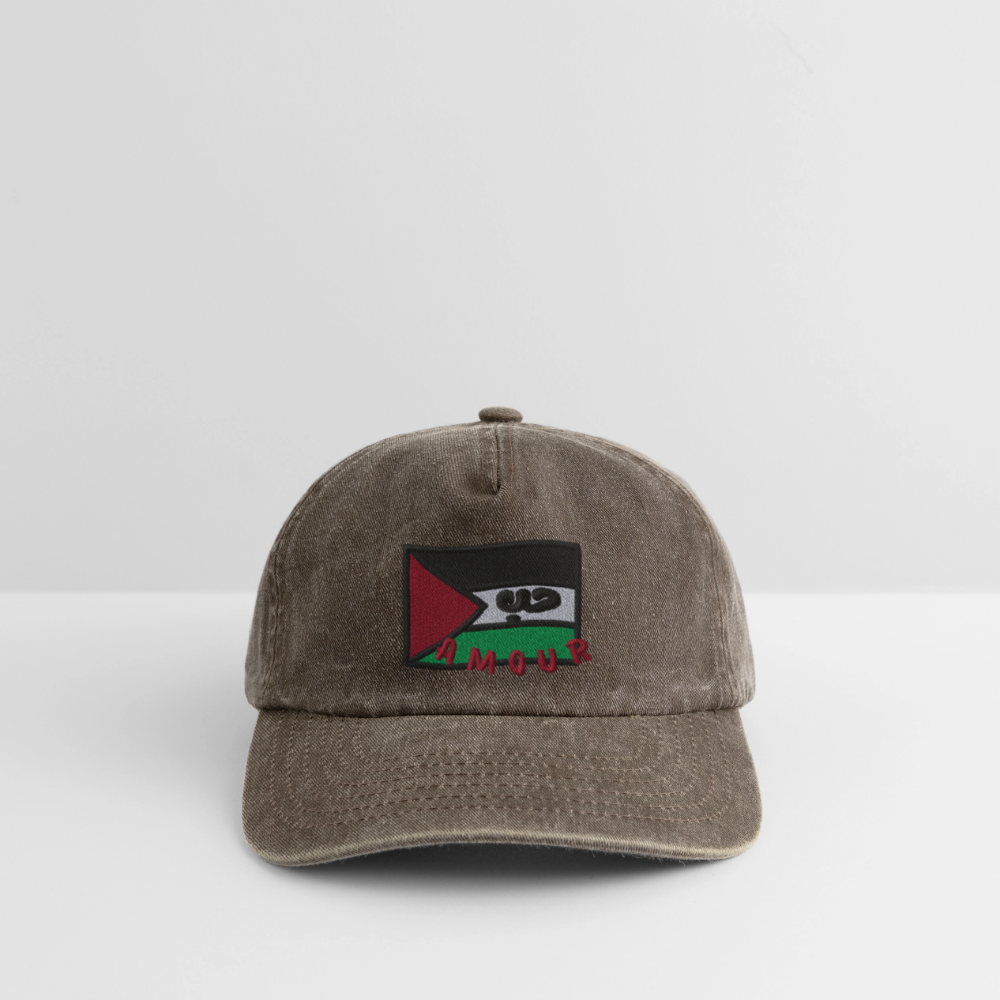 Casquette - Amour (brodée) - marron vintage